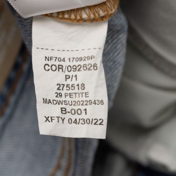 Madewell The Petite Perfect Vintage High Rise Jean Light Blue Size 29P 3265 - Picture 3 of 6